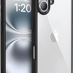 EGOTUDE for iPhone 16 Case | Polycarbonate Hard Back Transparent Cover, Anti-Yellow Bumper-17