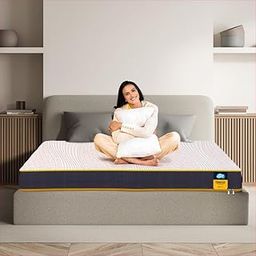 Centuary Mattresses Sleepables | 7 Years Warranty | 5-Inch Queen Size Dual Comfort Hard and Soft Reversible Roll Pack High Resilience (HR) Foam Mattress (72x48x5)-26