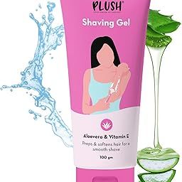 Plush All Natural Shaving Gel for Women with Aloe Vera & Vitamin E Extracts | Free from Sulphates & Parabens | 100% Vegan | Best for Smooth Shaves & Moisturizing | For Normal-Sensitive Skin - 100gms-19