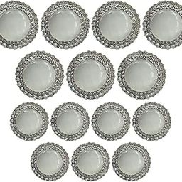 Ani Accessories Silver Shank Button for Coat Blazer Suit, Sherwani and Indian Dresses Sports Coat Uniform Jacket Pack of 14-image-65