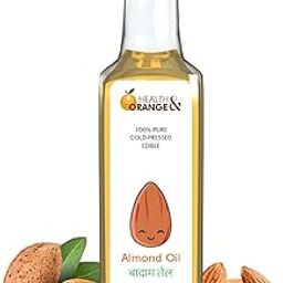 H&O Sweet Almond Oil - 100% Pure Cold Pressed Edible Badam Tel - 300ml Glass Bottle - For Healthy Skin, Hair and Body-image-16