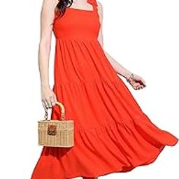 tokyo talkies Women's Sleeveless Shoulder Straps Solid Dresses | Stylish| Casual-picture-27