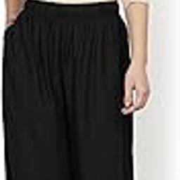 Regular Fit Rayon Palazzo with Side Pocket | Loose Fit Flared Wide Leg Plazzo Pants for Women and Girls | Ideal for Casual, Office,Travel-picture-11