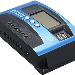 Ubersweet® Imported 100A Solar Charge Controller Dual USB LCD Display Auto Solar Cell Panel Charger Regulator_124521-6