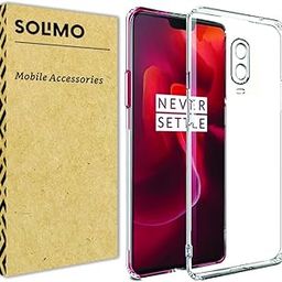 Amazon Brand - Solimo Back Cover Case for Oneplus 6T / Oneplus 7 | 360 Degree Protection | Transparent Back Case for Oneplus 6T / Oneplus 7 (PC & TPU, Transparent Bumper)-94
