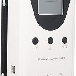 Fewb MPPT Solar Charge Controller, 12V 24V 36V 48V Auto MPPT Charge Controller Solar Panel Regulator with LCD Display, Max PV 100V 4 Stage Safe Charging Solar Panel Charge Controller(100A)-16