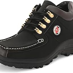 Men's Lace Up Solid Outdoor Boots | Soft Cushioned Insole, Feet & Arch Support, Trendy, Stylish Boots-image-12
