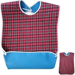 HASTHIP® Adult Bibs,Adult The Eldly Bib Adult Washable Dining Bibs for Elderly Red-image-29