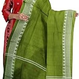 NUAPATANAPATA Odisha Sambalpuri Handloom Woman's Pure Cotton Handloom Dress Material With Dupatta Bottom Wear 3 Pic Set Sambalpuri dress material Unstitched (Color21-image-23