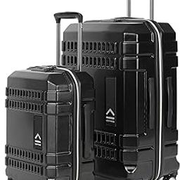 Bullet, Trolley Bag Set Of 2 (S+L) Cabin & Check-In Luggage, Hardsided Polycarbonate Printed Luggage, Anti-Scratch, 2000 Days Warranty (Black, 32 X 54 X 74 Cm, Spinner)-8