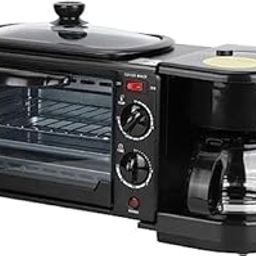 UOXOO 3 in 1 Breakfast Machine Breakfast Station Electric Breakfast Machine Multifunction Mini Drip American Coffee Maker Toaster Oven Frying Pan Toaster (B)-picture-17