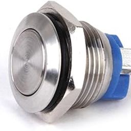 UJEAVETTE 1 x Momentary Push Button Horn Switch for Doorbell/Boat/Car Waterproof Metal-26