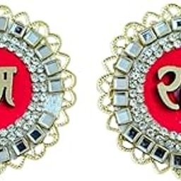 MPS MY PARTY SUPPLIERS® Set of 2 Self Stick Ram Door Sticker Tags Ram Decoration Items for Door Ram Written tag for Pooja Room Tags Door Sticker Décor for Rakshabandhan (design1)-image-18