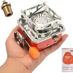 Camping Stove, Backpacking Stove, Foldable, Portable, Lightweight, Piezo Ignition, Single Burner Adjustable, Premium Mini Powerful and Stable Camp Stove for Hiking Picnic, 1+2+1+1pcs-image-9