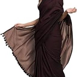Handloom solid colour saree (Cococola)-picture-36