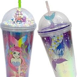 TERA 13 Sipper Mug for Girls (1 Pcs) Mermaid Theme Sipper Bottle for Kids, Travel Sipper, Gift Sipper for Girls Coffee Tumblers, Sipper Tumbler for Adults, Juice Drinking Mug, Mermaid Mug with Straw-picture-12