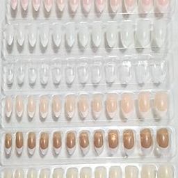BRIKSHI Long Acrylic False Artificial MultiColor french Stick on Nails Art Tips (pack 2)(24pcs)||334-1
