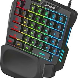 Ant Esports MK1001 One Handed Gaming Keyboard RGB Backlit 35 Keys Portable Mini Gaming Keypad Ergonomic Game Controller for PC Gamer-16