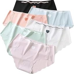 Women's & Girl's Regular Wear No Show Laser Cut Seamless Hipster ice Silk Panties,(Multi-Color-Pack-of-3)-picture-55