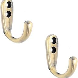FAPBADRI Multipurpose Hooks, Used to Hang Clothes, Bags, Coats, Curtain Hold Backs, Keys, Antique Gold Colour, Material - White Metal, Screws and Wallplugs Included, Pack of 4 Pieces-image-40