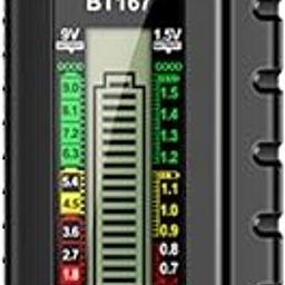 Battery Tester Convenient 1.2-4.8V 9V Portable Accurate Battery Level Tester Type A-16
