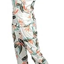 Trendy Floral Printed Top and Jogger Set for Women – Soft and Comfortable Night wear, Stylish Lounge and Sleepwear (Multi White, S)-picture-15