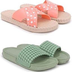 Combo Pack of 2 Slipper/Flip Flops/Slides/Clogs/Sandals for Women (Jute Vs Moti)-image-31