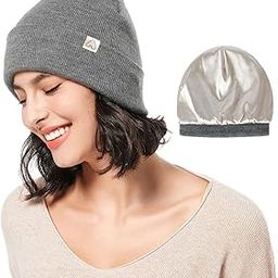 Satin Lined Beanie for Women Men Winter Hats for Women Silk Lining Slouchy Beanie Ski Hat Warm Unisex Cuffed Beanie-image-47
