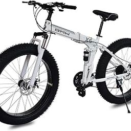 Mioox Fat Tyre Folding Cycles Bicycle Dual Suspension Fat Mountain Bike with 26X4 Inch Wheels and with 21 Speed Shimano Gears 26 T Fat Tyre Cycle for Unisex Adults-29