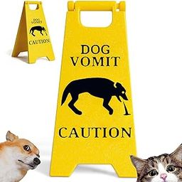 Cat Vomit Sign, Cat Vomit Caution Sign, Cat Vomit Sign Caution, Caution Cat Vomit Sign, 4 Inch Cat/Dog Vomit Sign, Funny Cat Sign Decor, Cat Vomit Sign Desk Decoration Funny Gift (Dog)-image-44