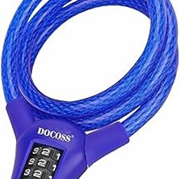 DOCOSS-Ultra Strong Bike Helmet Lock for Bike,Cycle Lock for Bicycle,Bike Helmet Lock for Two Wheeler,Password Number Lock (Pro)-image-2