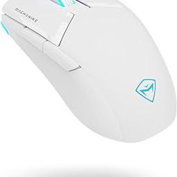 MACHENIKE M7 Pro Gaming Mouse (PAW 3104 Sensor) Wireless/Wired RGB Computer Mouse with 8000 DPI and 6 Programmable Buttons, High Performance Lightweight Gaming Mouse for PC/Mac - White-10