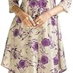 Women's Khadi Cotton Floral Printed Party Co-ord Set | Cotton Blend Cords | Printed Co-Ords | Fusion Wear Tunic and Palazzo Cords | Fusionwear Top and Palazzo for Women (MJ0703-S)-image-93