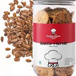 HEALTHY MASTER Baked Wheat Mathri (Flax Seed) 250g | Rich In Protein | Low GI Food | Healthy Snacks | Powerful Antioxidants | High Fiber | Vitamins Enriched | Mathri Snacks for Healthy Lifestyle | Baked Mathri Namkeen-image-84