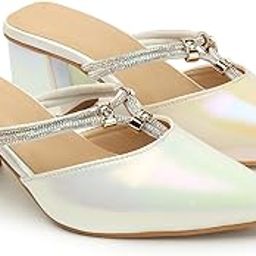 iconics Women ComfortableBlock Heel Round Toe Strapless Fashion Shoes for Daily use, Office use, Casual use-picture-0