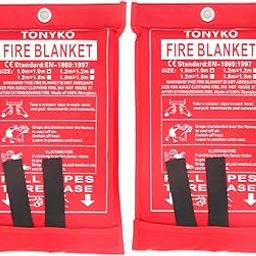 Tonyko Emergency Surival Fire Blanket Designed for Kitchen,Fireplace,Grill,Car,Camping (2, White)-image-83