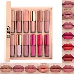BELISMA lipstick set of 12 long lasting & Liquid Matte Lipstick Set - Waterproof, Nude Lip Gloss Combo Pack Lipsticks for Women (MULTICOLOR, 10 ml)-image-63