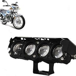Auto Pearl Motorcycle 4-Projector Lens Driving Lights Yellow/White LED Spot light 25W Dual Color Mode Fog Lights compatible with Victor (Pack of 1)-image-99