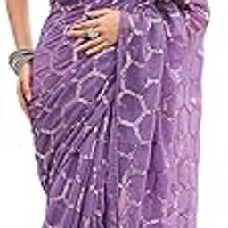 Women's Piping & Sequence Embroidery Georgette Saree with Unstitched Blouse Piece-image-11