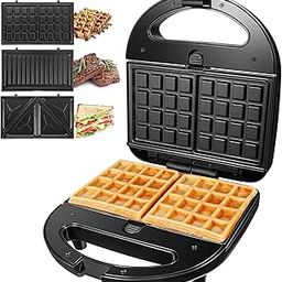 3-in-1 Waffle Maker, Toast Sandwich Maker & Grill Panini Press | Non-Stick, Detachable Interchangeable Plates | Multi-Function Electric Sandwich Toaster-17