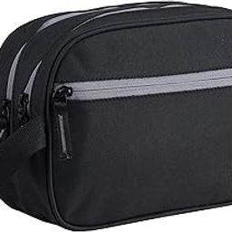 Polyester Toiletry Bag for Travel, Water Resistance Pouch for Toiletries, Shaving Kit & Cosmetics, Black (Black)-picture-28