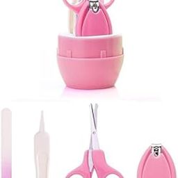 SYGA Baby, Infant and Toddler Pink Grooming Kit with Scissors - The Best Unique Baby Shower Gift for Girls and Boys-4