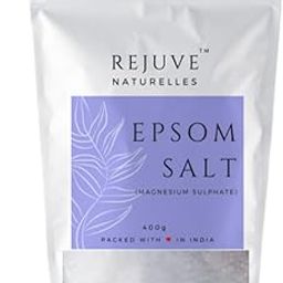 Rejuve Naturelles Premium Epsom Salt for Pain Relief - 400 gm | 100% Pure Epsom Salt Crystals for foot, muscle relief and plant growth | Magnesium Sulphate-image-4
