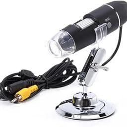 USB Digital Microscope 50X to 1000X Magnification with AV Output for TV Take Photo/Flexible Stand 8 Adjustable inbuilt and LED Lights for PCB Inspection/Measurement-3