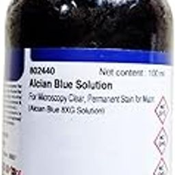 CDH Alcian Blue 8XG Solution 100ml for Microscopy Clear, Permanent Stain for Mucin, shelf life: 3 years, Storage: Room temperature-image-9