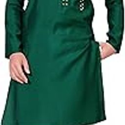 Arister Men's Designer Kurta with Metallic Mirror Work, Mandarin Collar, Regular Fit-image-43
