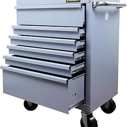 Stanley STST74423-8 6 Drawer Eco Roller Cabinet Grey, Multi Size Drawers, Lockable, Perforated Side Panels, Roller Castor Wheels for Mobility-image-38