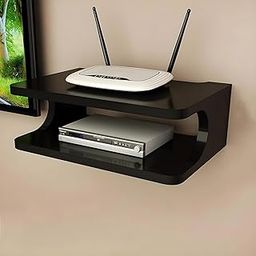 Engineered Wood Set Top Box Stand (Black)-image-40