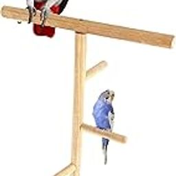 KSK 24 Inches / 61 cm Training Gym Cum Exercise Stand with 4Stairs Natural Wood Playful Perch Bird Stand/Bird Toy-image-92