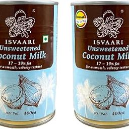 Isvaari Unsweetened Coconut Milk, 400ml | Canned | Pack of 2-29